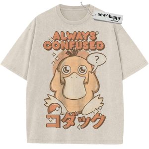 Wash Tee Psyduck Shirt, Pokemon shirt, Anime Shirt, Vintage Tee