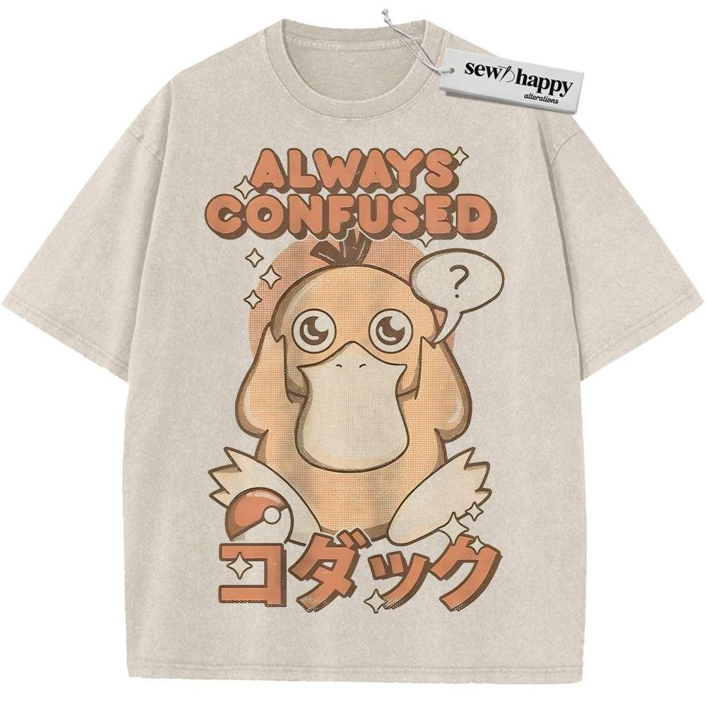Wash Tee Psyduck Shirt, Pokemon shirt, Anime Shirt, Vintage Tee