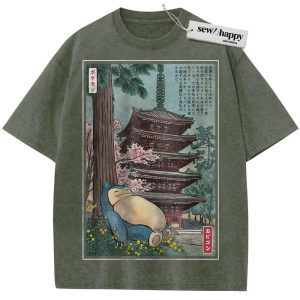 Wash Tee Snorlax Shirt, Pokemon shirt, Anime Shirt, Vintage Tee