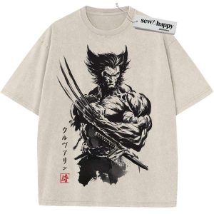 Wash Tee Wolverine Shirt, X-Men Shirt, Marvel Comics Shirt, Vintage Tee